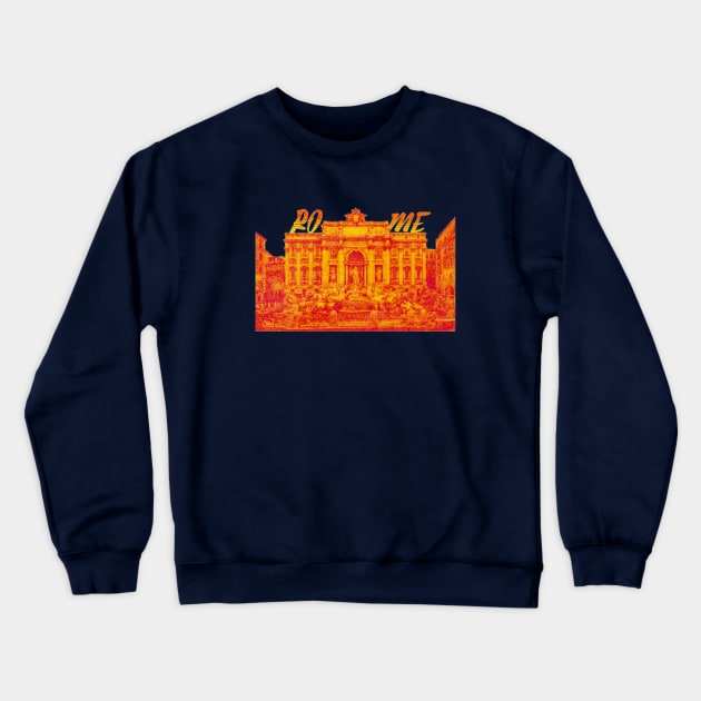 Trevi Fountain, Rome Crewneck Sweatshirt by KoumlisArt